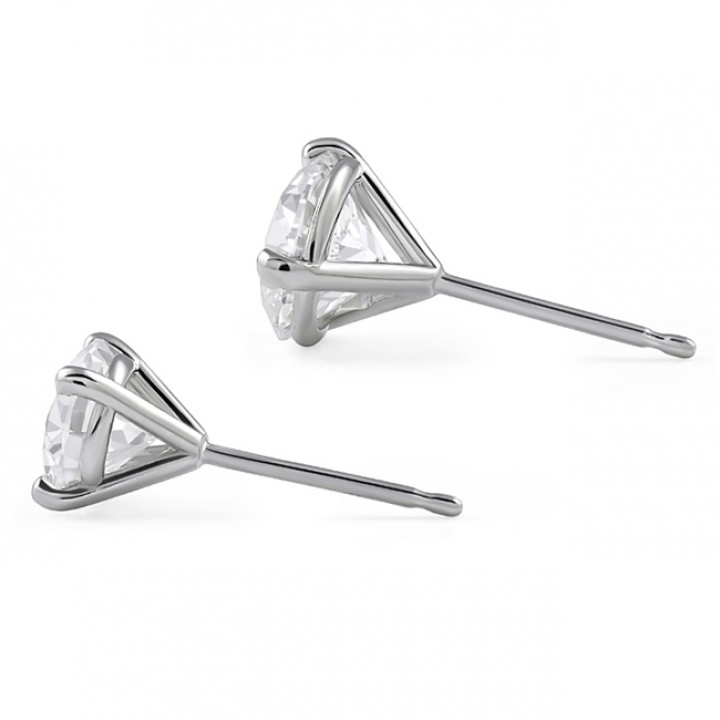 6.05 carat TW Lab-Grown GIA Graded Diamond Studs flat