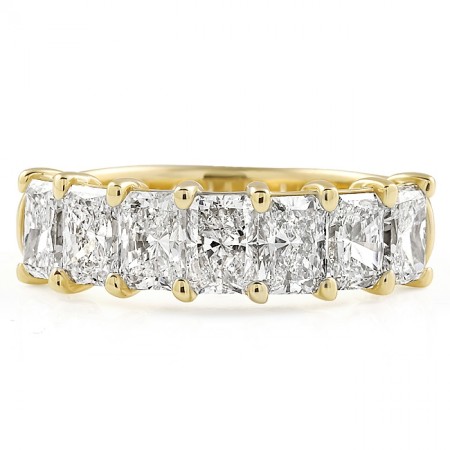 2.2ct Radiant Cut Lab Diamond 7-Stone Ring top