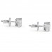 2 carat TW Princess Cut Lab Diamond Bezel Studs profile