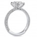 2.73ct Round Lab Diamond Three Row Engagement Ring profile