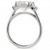 4.10 carat Emerald Lab Diamond Three Stone Ring profile