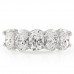 3ct Oval Lab Diamond 5-Stone U-Shape Ring top
