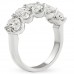 3ct Oval Lab Diamond 5-Stone U-Shape Ring profile